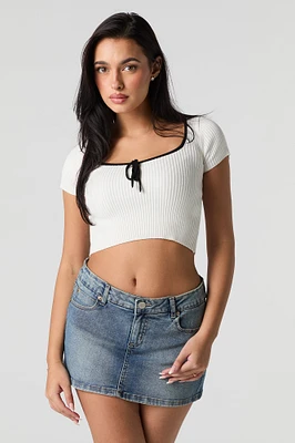 Denim Mini Skort