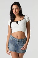 Denim Mini Skort