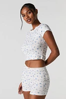 Ensemble pyjama en tricot pointelle imprim