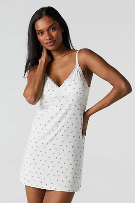 Lace Trim Pajama Dress