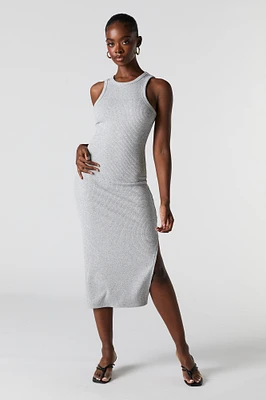 Ribbed Sleeveless Midi Dress