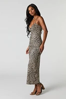 Contour V-Neck Lace Trim Midi Dress