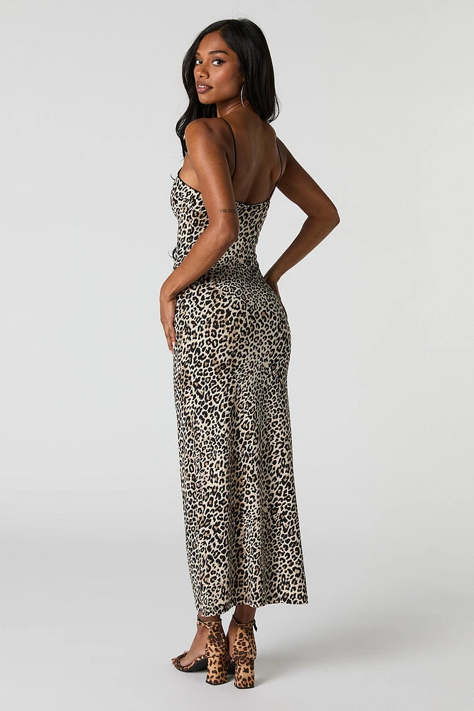 Contour V-Neck Lace Trim Midi Dress