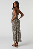 Contour V-Neck Lace Trim Midi Dress