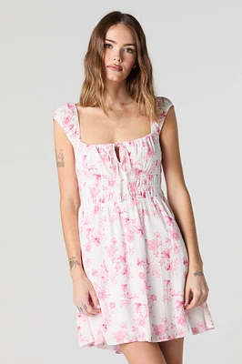 Cut-Out Back Milkmaid Mini Dress