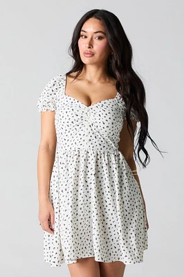 Flowy Button Front Mini Dress