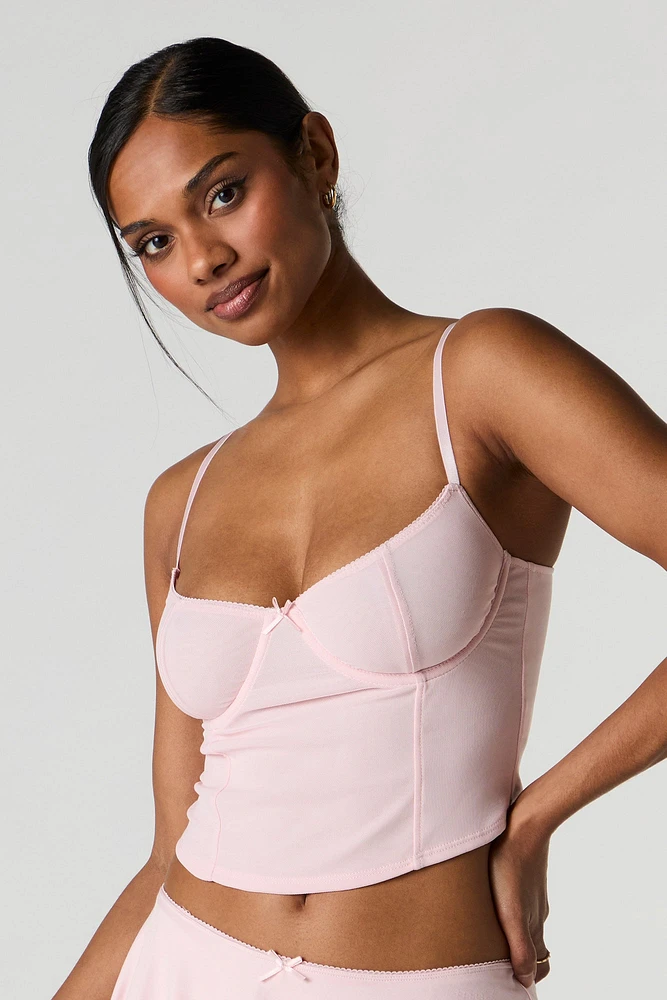 Débardeur-bustier en filet