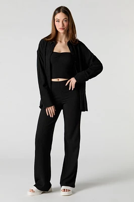 Crinkle Wide Leg Pant
