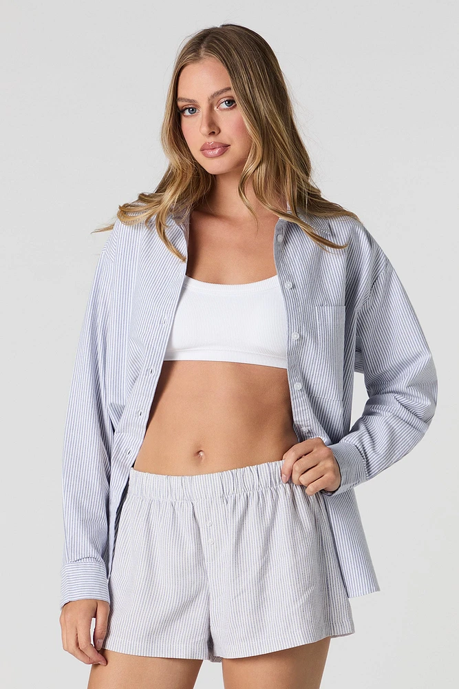 Linen-Blend Boxer Short