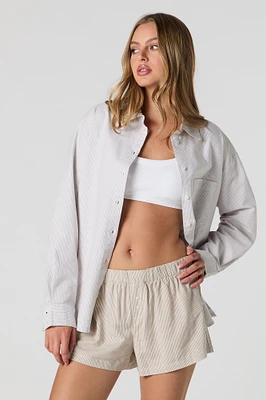 Linen-Blend Boxer Short