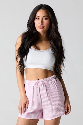 Striped Drawstring Short