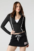 Graphic Fleece Skort