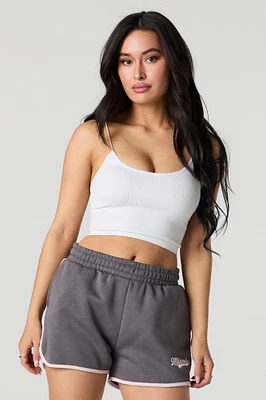 Embroidered Fleece Dolphin Short