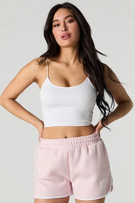 Embroidered Fleece Dolphin Short