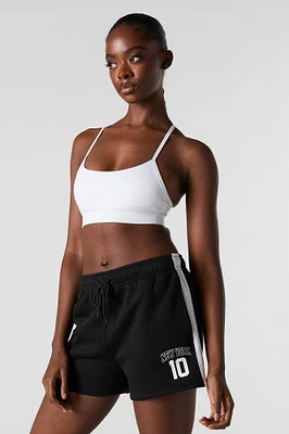 Graphic High Rise Fleece Short