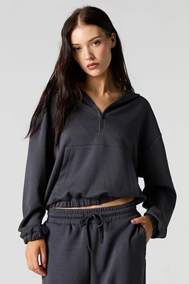 Active Quarter Zip Cinched Fleece Hoodie