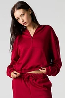 Active Quarter Zip Cinched Fleece Hoodie