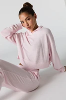 Haut à capuchon en tricot thermal