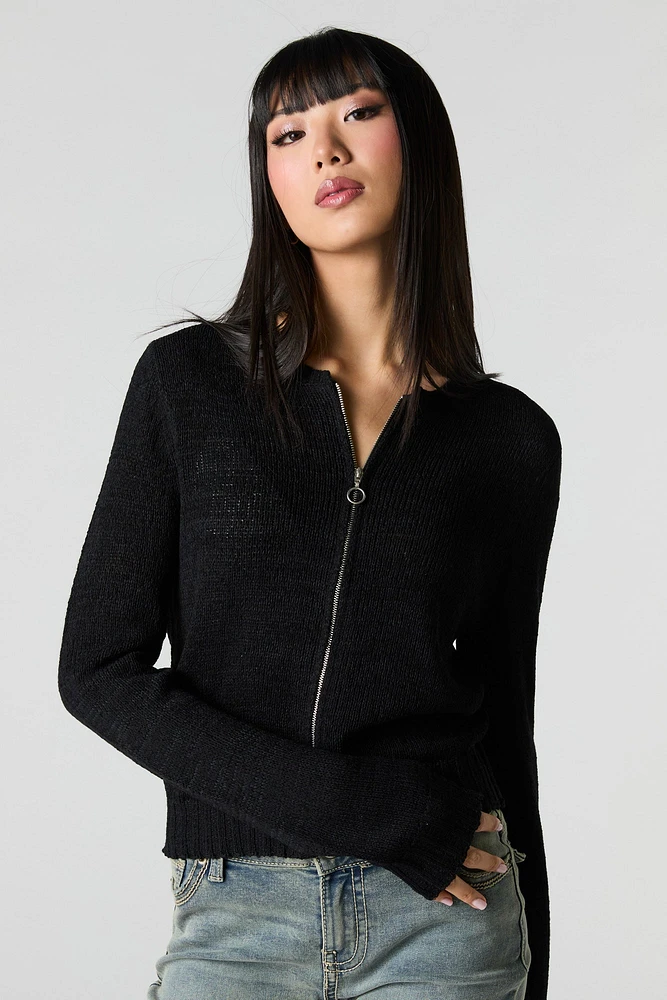 Chandail-cardigan à glissière