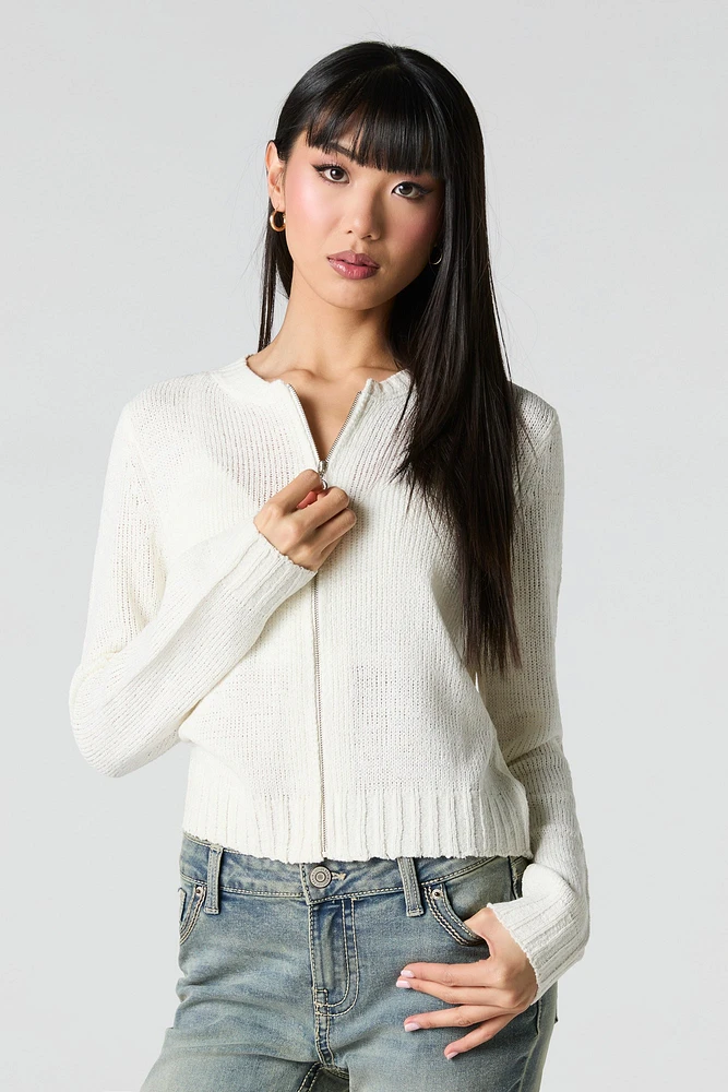 Chandail-cardigan à glissière