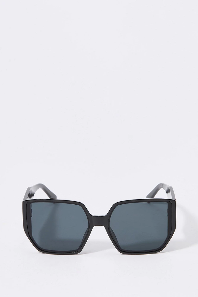 Lunettes de soleil surdimensionnées géométriques