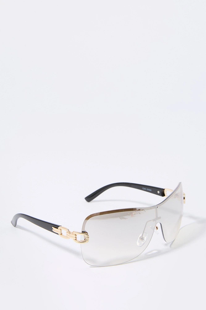 Rimless Shield Sunglasses