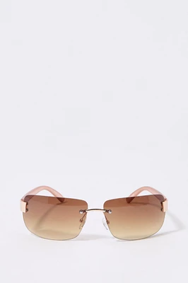 Lunettes de soleil sans monture à imprimé Barbie