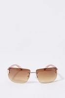 Lunettes de soleil sans monture à imprimé Barbie