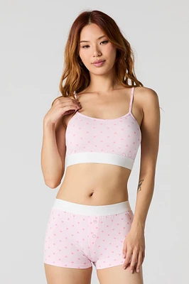 Tank Bra & Boy Short 2 Piece Set