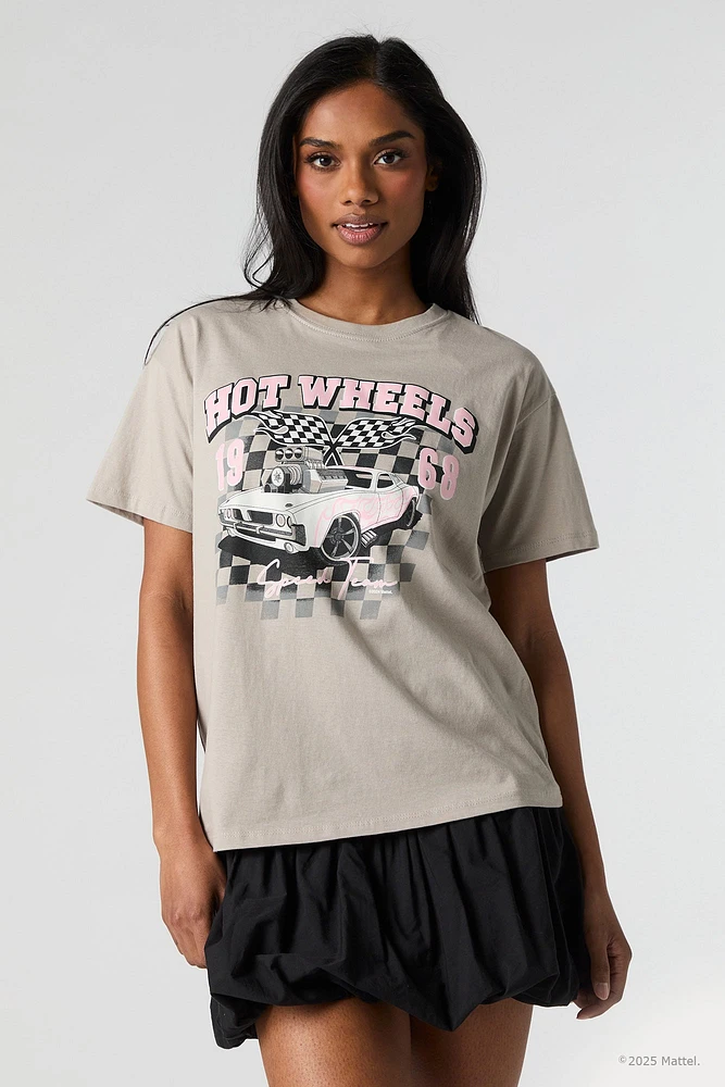 T-shirt de coupe garçonne à imprimé Hot Wheels™ 1968