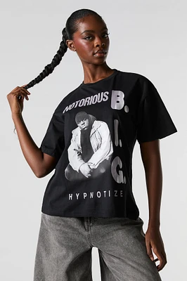T-shirt de coupe garçonne à imprimé Notorious B.I.G