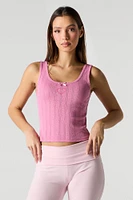 Débardeur en tricot de pointelle avec imprimé Cutie