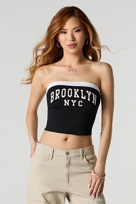Graphic Contrast Tube Top