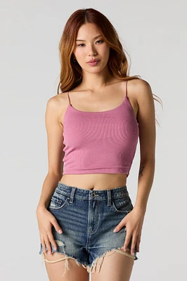 Camisole côtelée à bretelle bungee