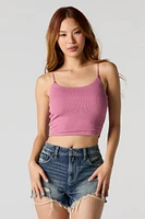 Camisole côtelée à bretelle bungee