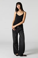 Camisole avec liséré de dentelle et encolure en V