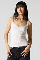 Camisole avec liséré de dentelle et encolure en V