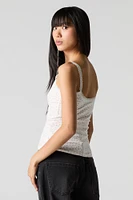Camisole avec liséré de dentelle et encolure en V