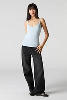 Camisole avec liséré de dentelle et encolure en V