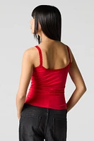 Camisole avec liséré de dentelle et encolure en V