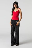 Camisole avec liséré de dentelle et encolure en V