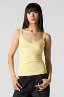Camisole avec liséré de dentelle et encolure en V