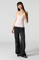 Camisole avec liséré de dentelle et encolure en V