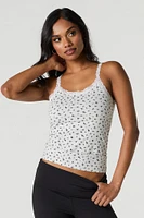 Scoop Neck Lace Trim Tank