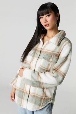 Sherpa Plaid Shacket