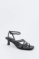 Chaussures à talons bobine, bouts ouverts et brides