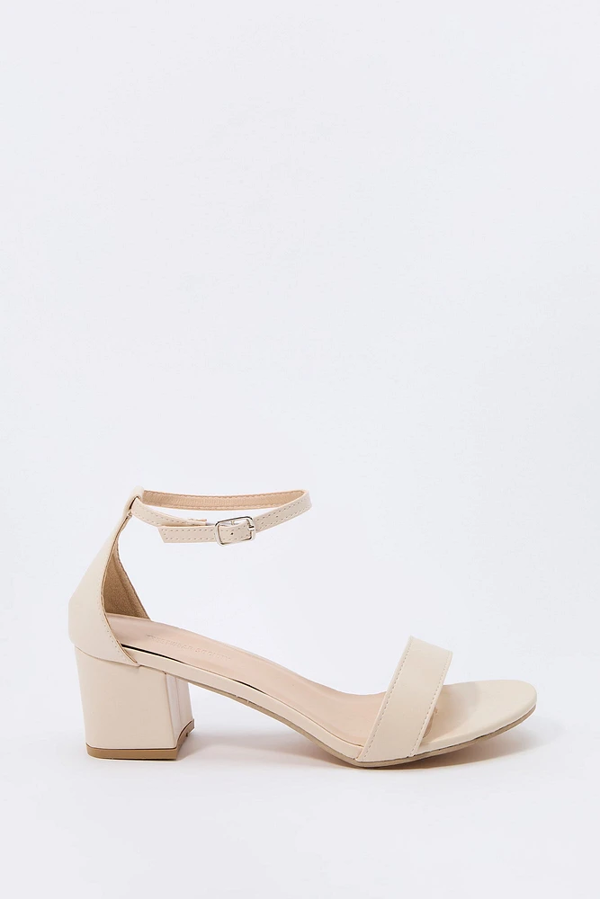Faux Leather Heel