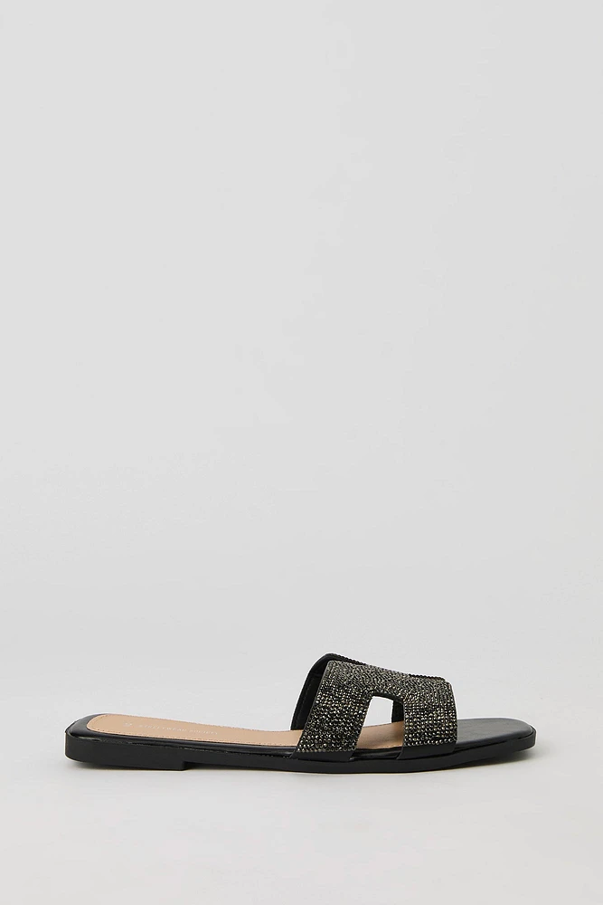 Rhinestone H Band Sandal