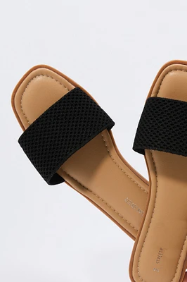Sandales avec bandes en tricot