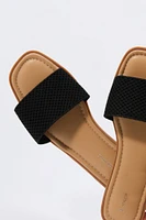 Sandales avec bandes en tricot